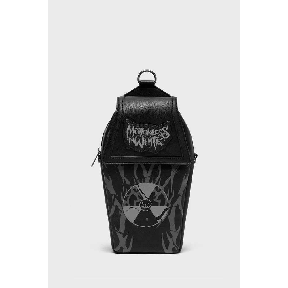 Killstar x Motionless In White Toxic Coffin Belt Bag Black Vegan Leather Goth